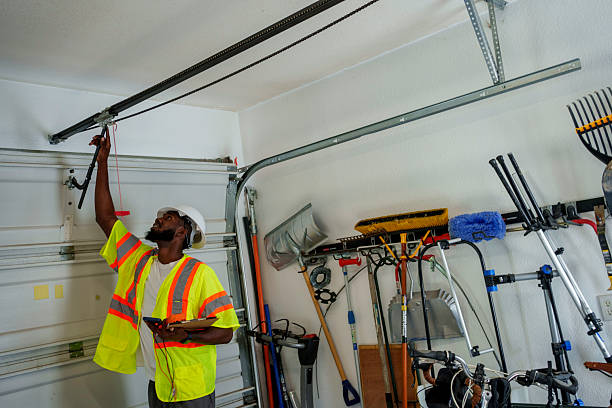 Professional Garage Door Panel Replacement technician working in Temple, GA